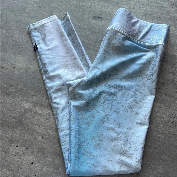 Terez Blue Silver Ombré Leggings - Picture 3 of 5